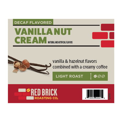 Red Brick Coffee - Red Brick Whole Coffee Beans, Decaf Vanilla Nut