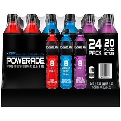 Powerade - Powerade Sports Drink Variety Pack, 20 oz Bottles (24 count)