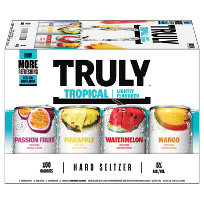 Truly - Truly Tropical Mix Pack Hard Seltzer, 12 Ounce Can, 12