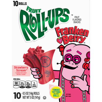 Fruit Roll-Ups Fruit Snacks, Strawberry and Tropical Tie-Dye