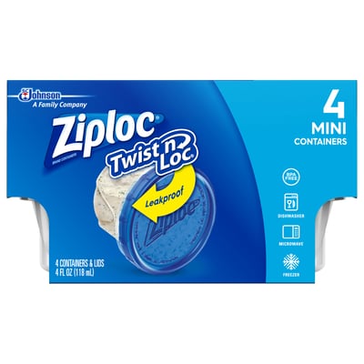 Ziploc Brand Holiday Food Storage Containers Twist 'N Loc, Small