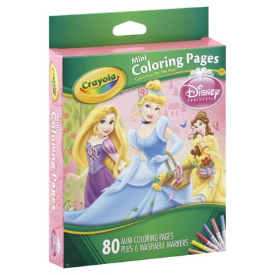 Crayola - Crayola Coloring Pages, Mini, Disney Princess, Shop