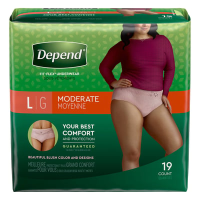 Depend - Depend, Fit-Flex - Underwear, Moderate, Large (19 pr