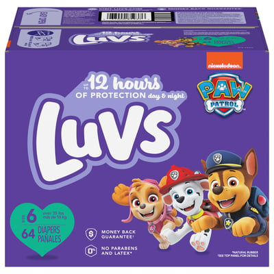 Luvs - Luvs, Paw Patrol - Diapers, Size 6 (Over 35 lbs) (64 count
