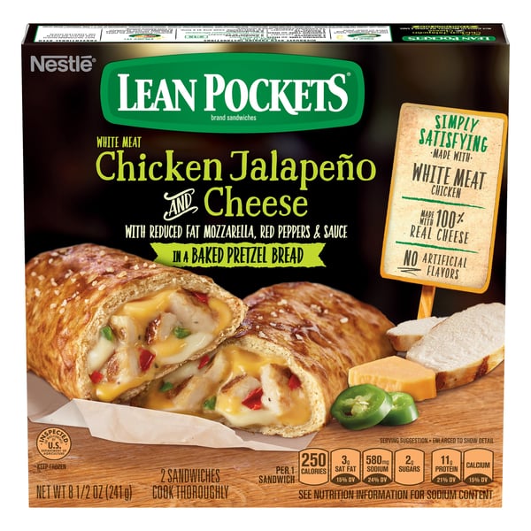 Lean Pockets, Sandwiches, Chicken Jalapeno And Cheese | Fig App