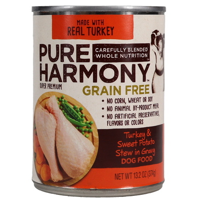 Pure Harmony - Pure Harmony Canned Dog Food Turkey & Sweet Potato Grain