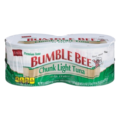 Bumble Bee Bumble Bee Tuna In Water Chunk Light 4 Pack 4 Count Shop Weis Markets