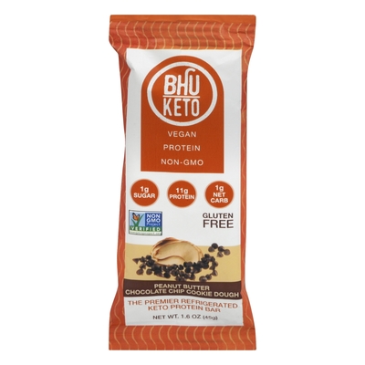 Bhu Keto - Bhu Keto, Protein Bar, Keto, Peanut Butter Chocolate Chip Cookie Dough (1.6 oz 