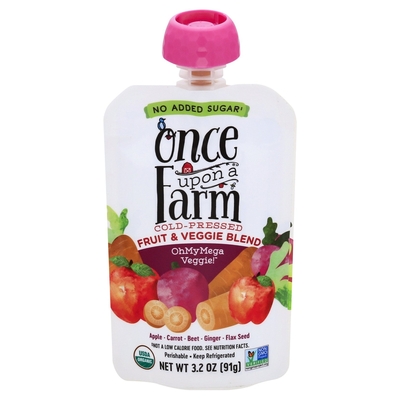 Once Upon A Farm, Fruit & Veggie Blend, Organic, OhMyMega Veggie! (3.2 ...