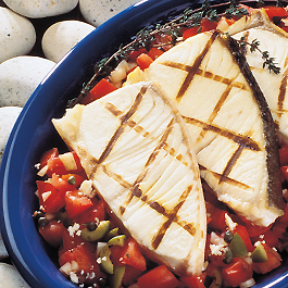 Grilled Alaska Seafood Steaks With Mediterranean Salsa Recipes Save Mart Supermarkets