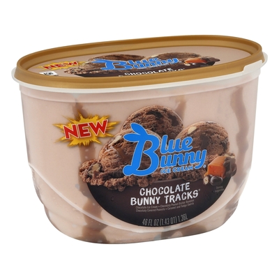 Blue Bunny - Blue Bunny, Ice Cream, Chocolate, Bunny Tracks (46 oz ...