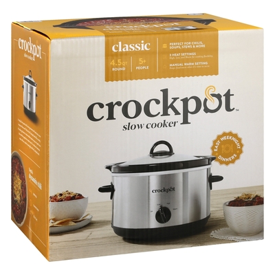 Crockpot - Crockpot, Slow Cooker, Classic, Round, 4.5 Quart | Shop ...
