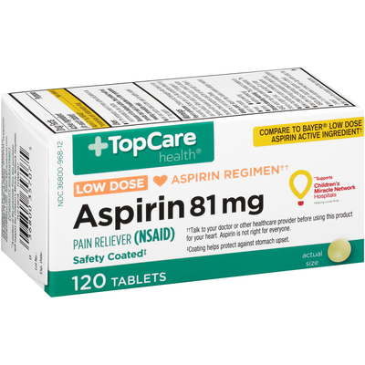 Top Care - Top Care, HEALTH - Low Dose Aspirin Regimen Aspirin 81 Mg ...