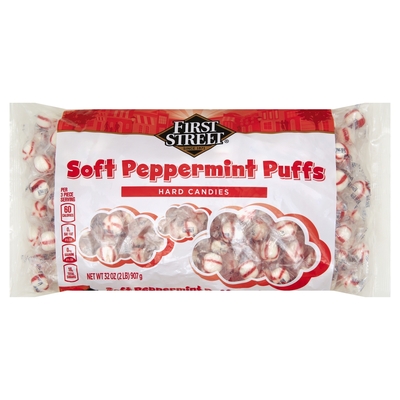 First Street Soft Peppermint Puffs These Hard Candies Are Everyone S Perfect Mint Candy 32 Oz Online Grocery Shopping Delivery Smart And Final